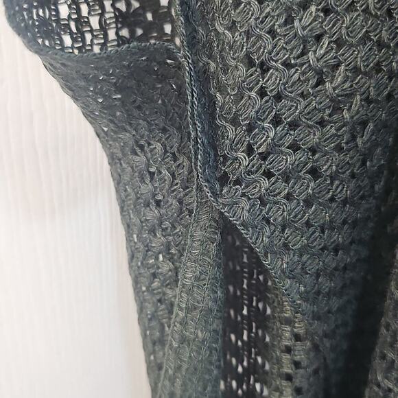 Steve Madden Open Coverup Vest Crochet Olive One Size NEW - Picture 7 of 15